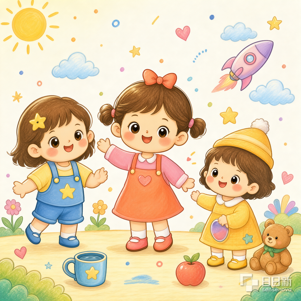 AI儿童插画风格示例作品