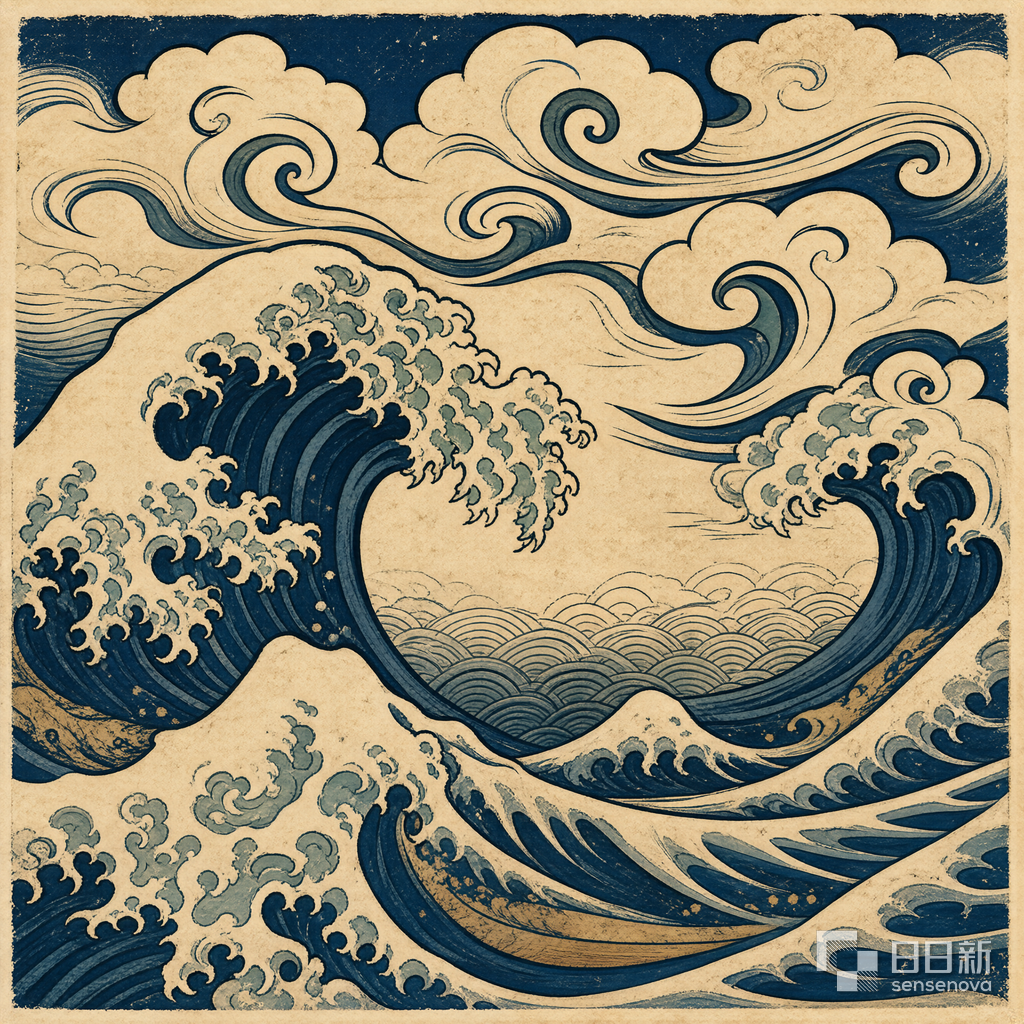 AI浮世绘风格示例作品